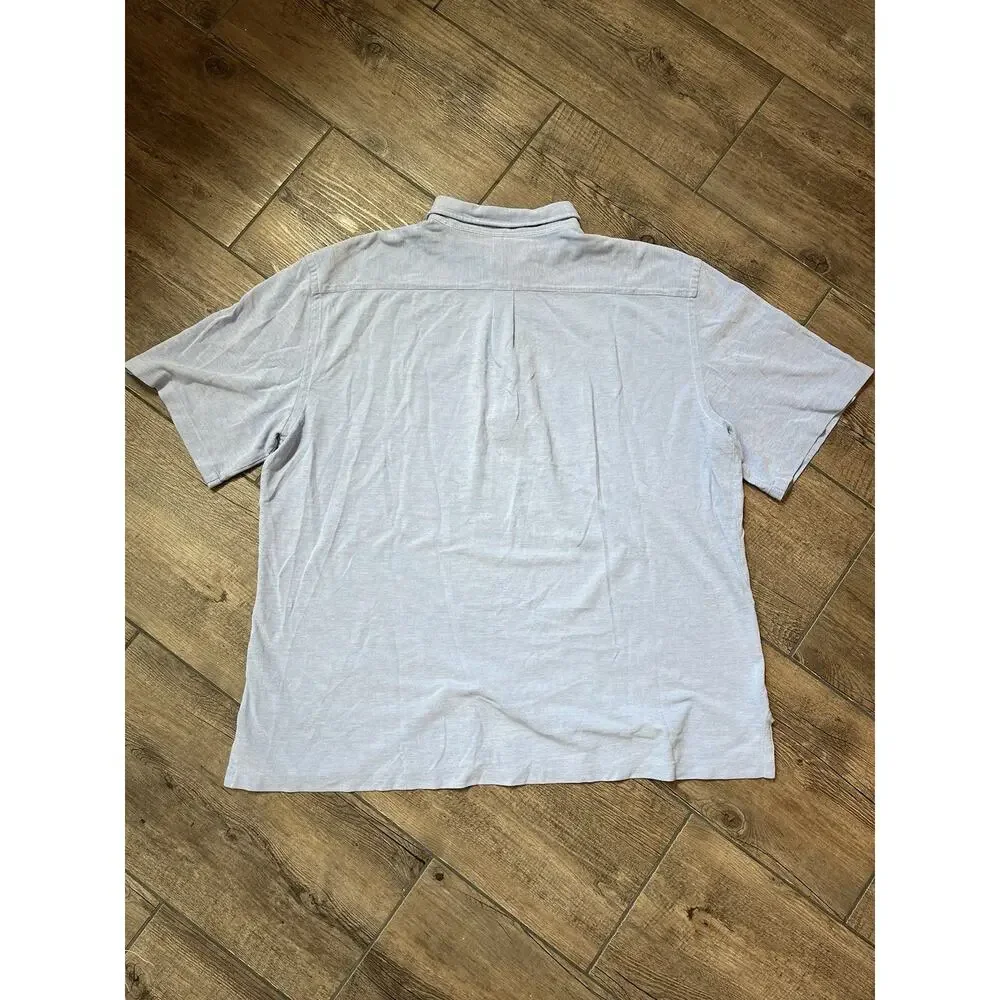 Ralph Lauren Blue Knit Oxford Short Sleeve‎ Polo Men’s Size XL Tall